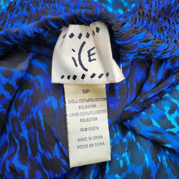 ICE Blue Long Animal Print Sleeveless Maxi Dress Y2K Size Small Petite Cheetah S - Picture 8 of 11